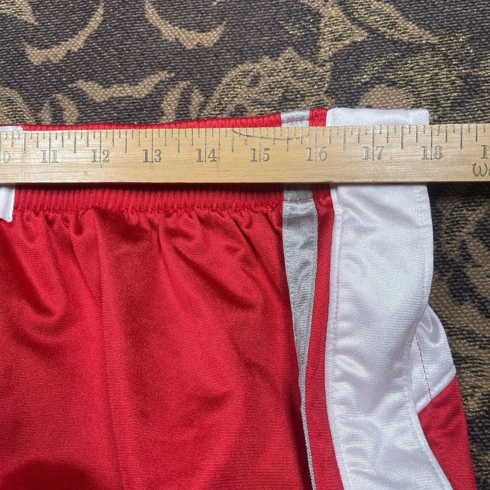 Vtg Nike OSU OHIO STATE Break-Away Snap Button Satin Warm-Up XXL Track Pants Red